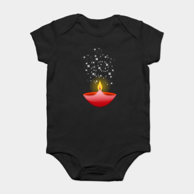 Contemporary Deepa for Diwali Baby Bodysuit by HolidayBug